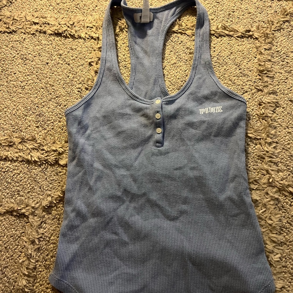 PINK Victoria's Secret Heather Blue Tank Top